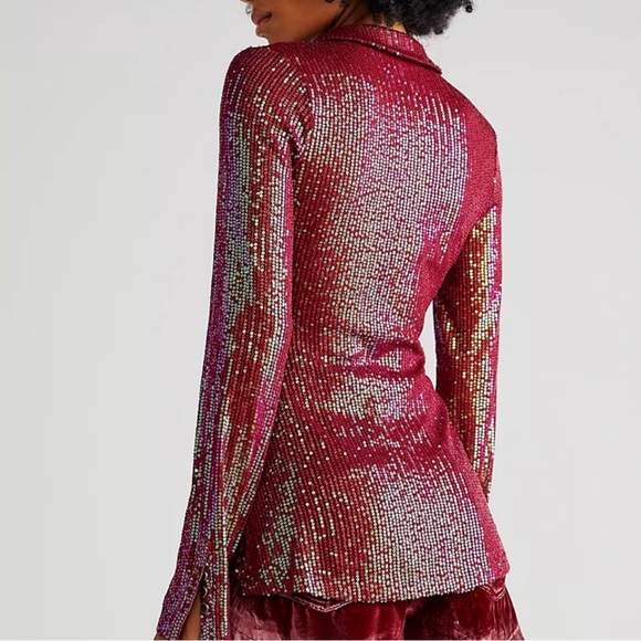 ⭐️HOST PICK⭐️ NWT Free People Sequin Shirtee - M & L - Picture 2 of 4
